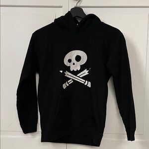 Story Pirates | Black Skull Graphic Kids Hoodie